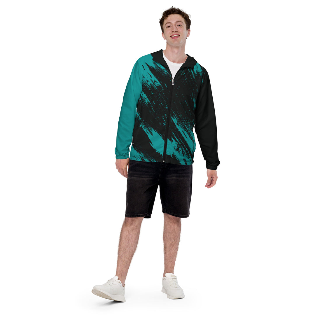 Men’s Windbreaker - Turquoise-Black Fight