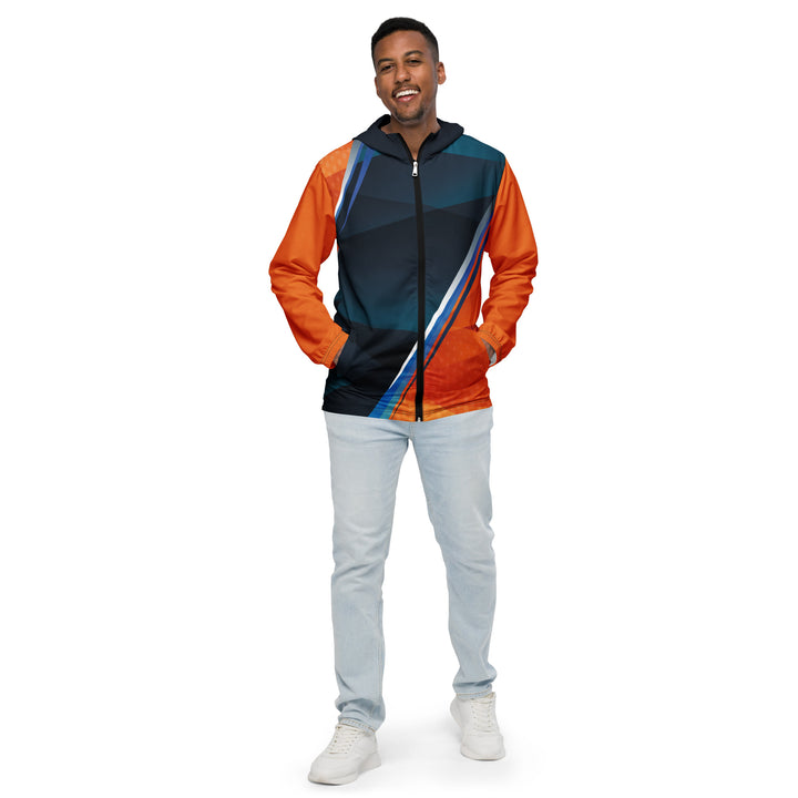 Men’s Windbreaker - Orange-Blue Champ