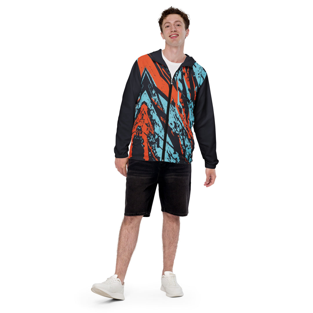 Men’s Windbreaker - Blue-Orange Driver