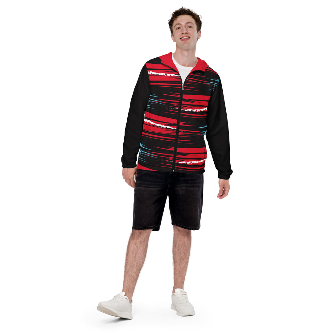 Men’s Windbreaker - Black-Red Pass