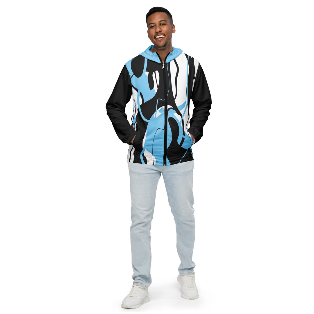 Men’s Windbreaker - Blue-Black Art