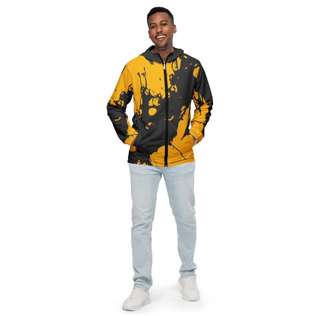 Men’s Windbreaker - Yellow-Black Blob