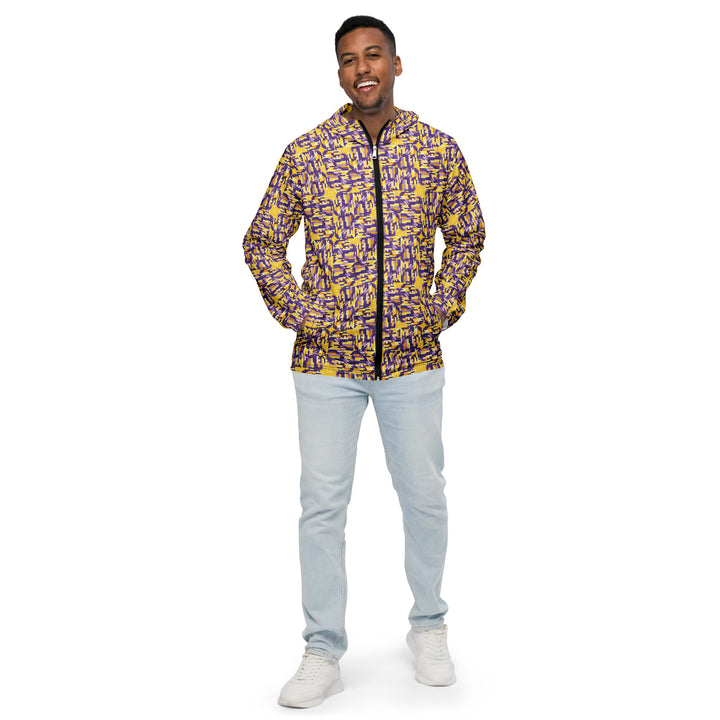 Men’s Windbreaker - Yellow-Purple Deception