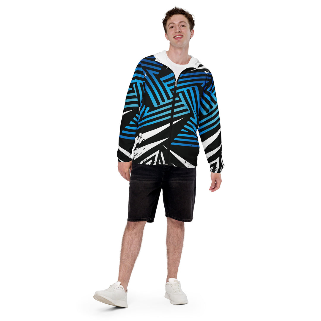 Men’s Windbreaker - Black-Blue Enter