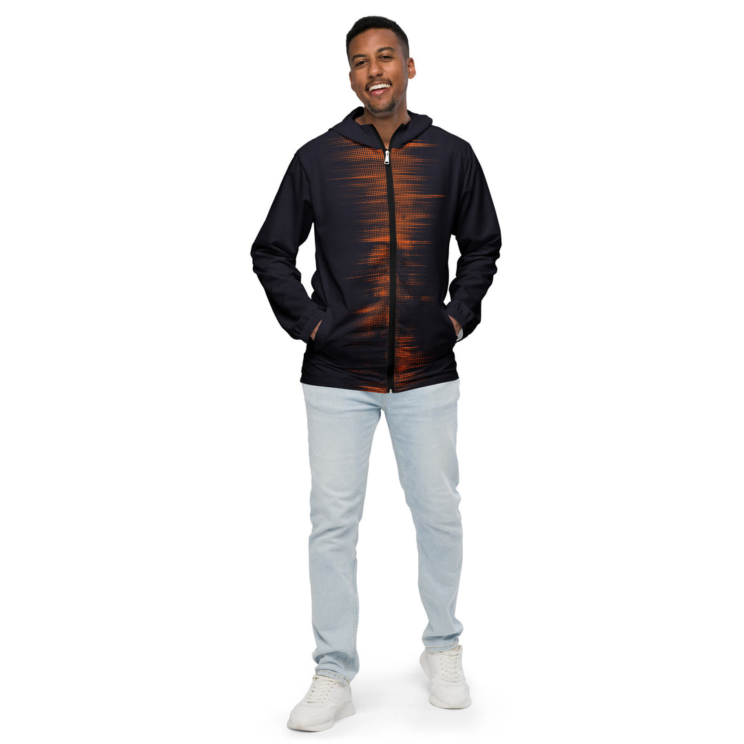 Men’s Windbreaker - Black-Orange Soul