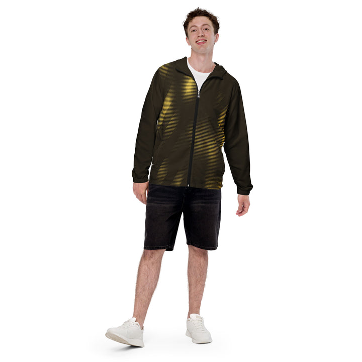 Men’s Windbreaker - Black-Yellow Stripes