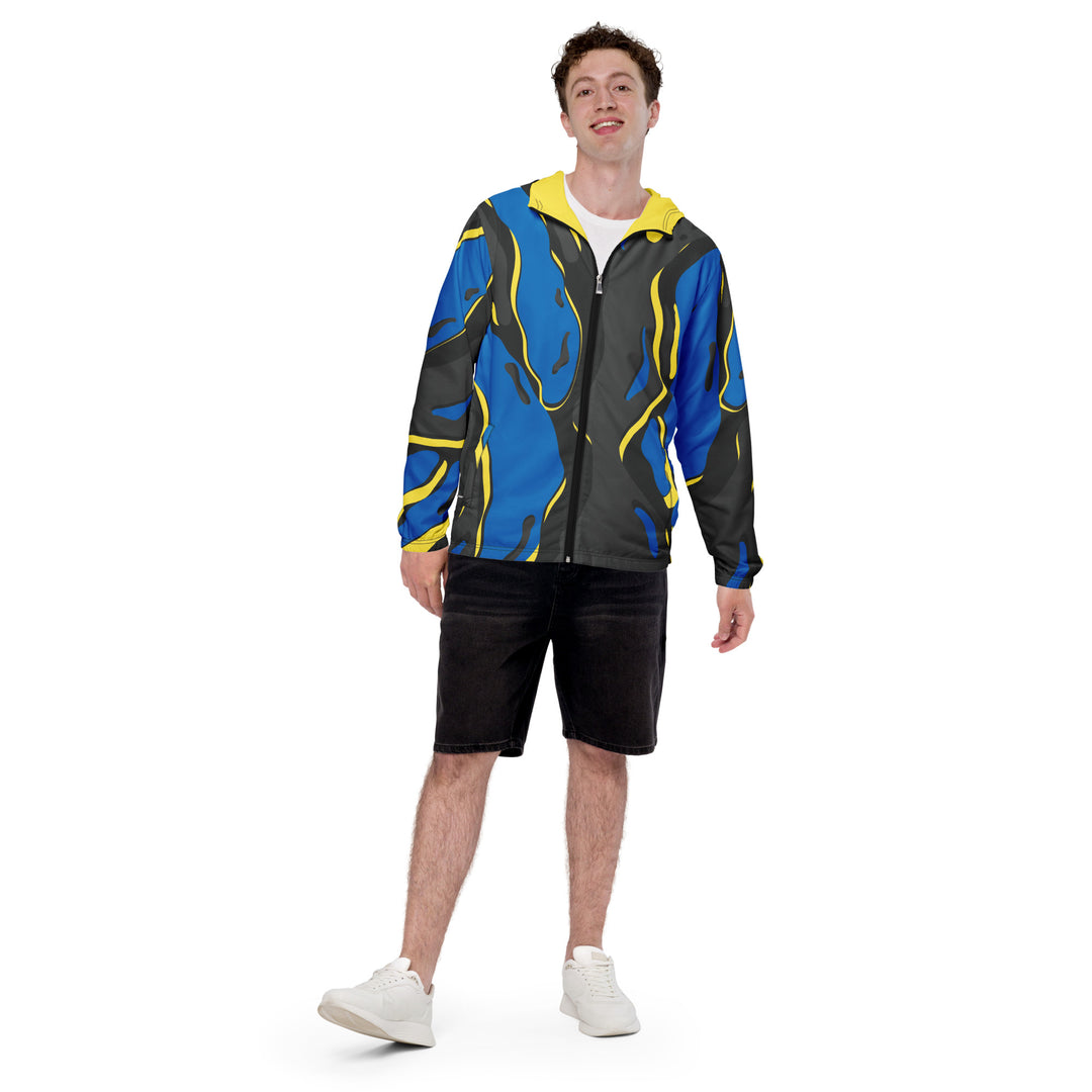 Men’s Windbreaker - Grey-Blue River