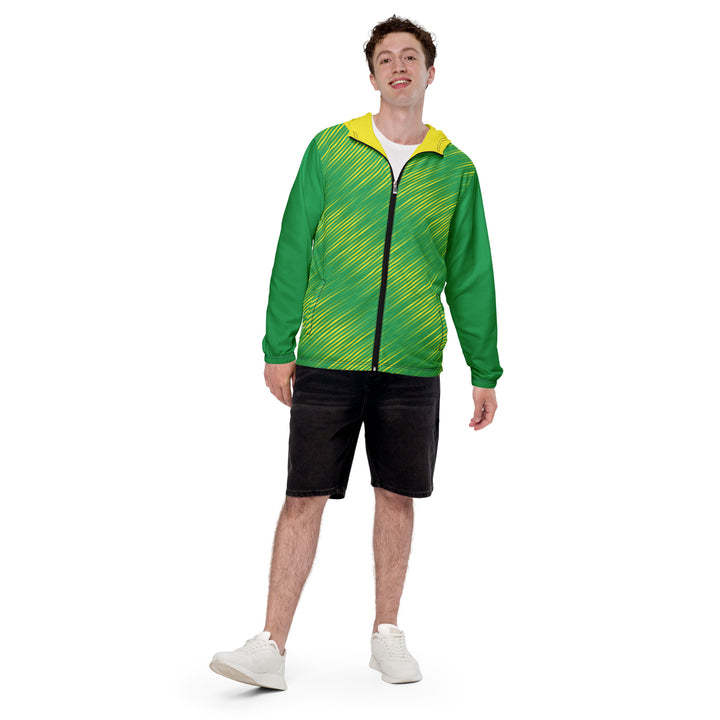 Men’s Windbreaker - Green-Yellow Ray