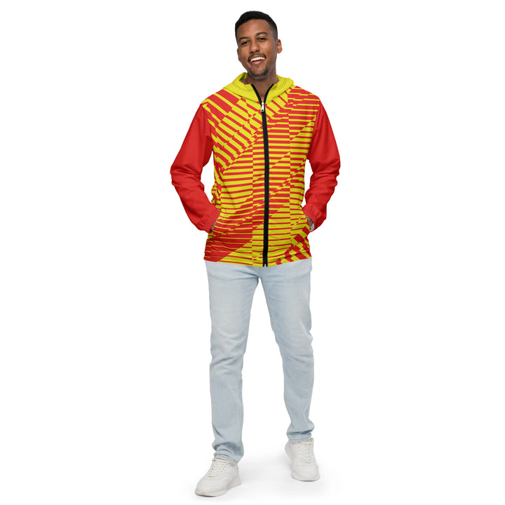 Men’s Windbreaker - Red-Yellow Spin