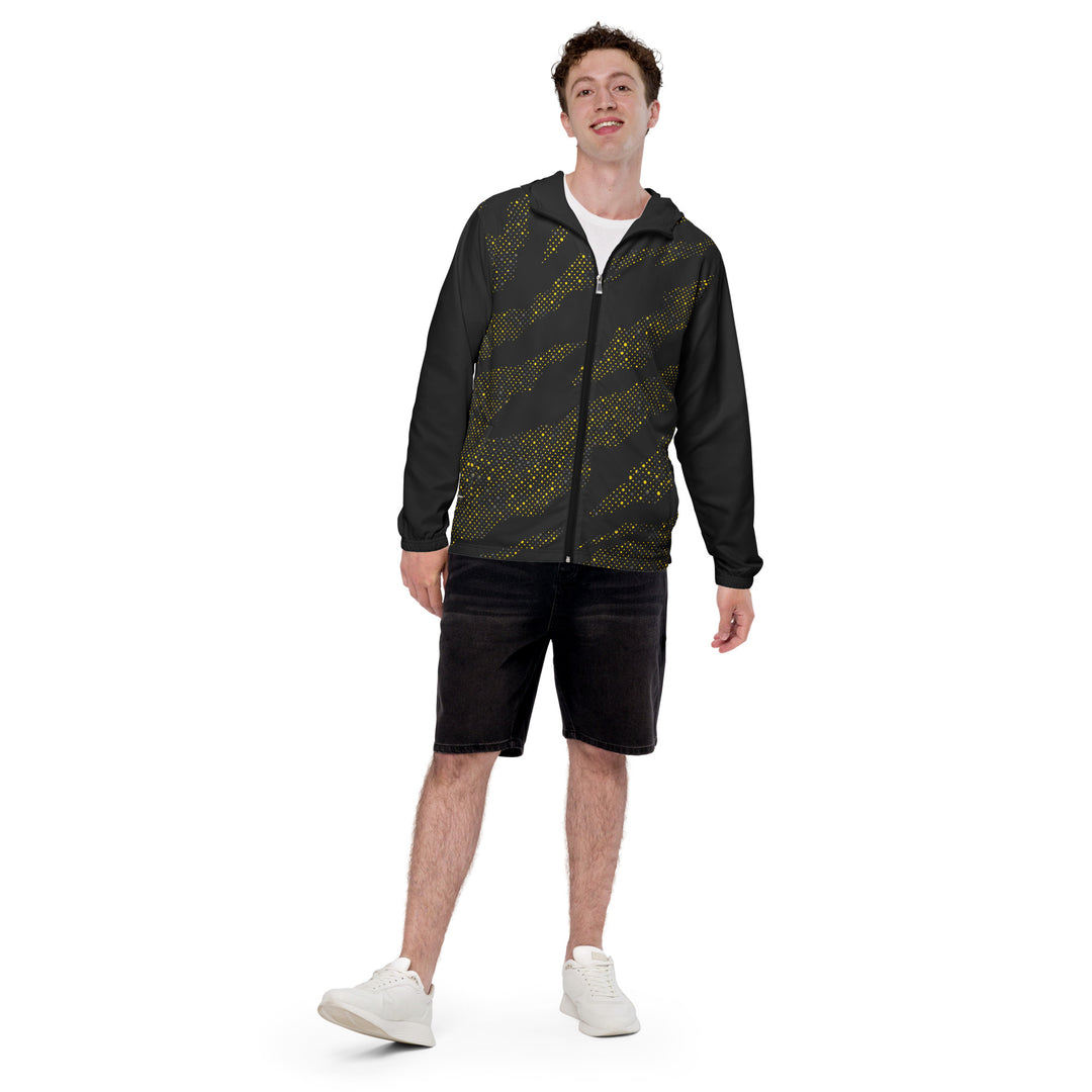 Men’s Windbreaker - Black-Yellow Cosmos