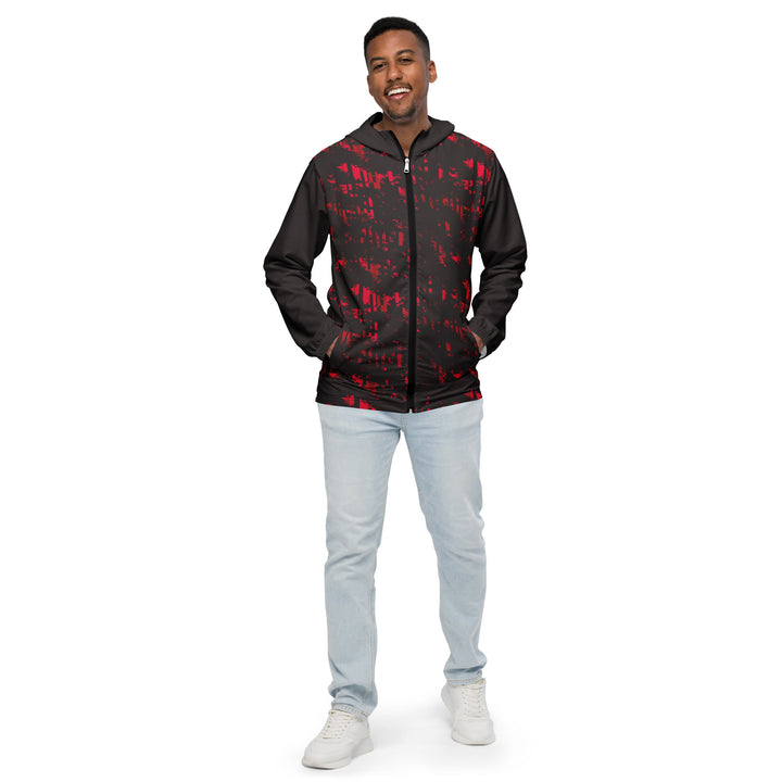 Men’s Windbreaker - Black-Red Fade