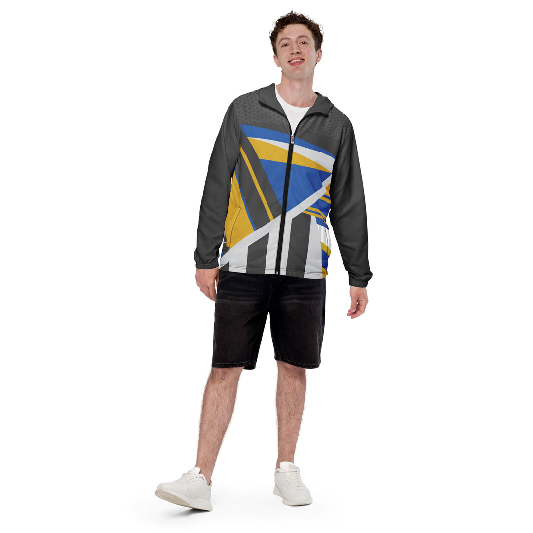 Men’s Windbreaker - Grey-Blue Play