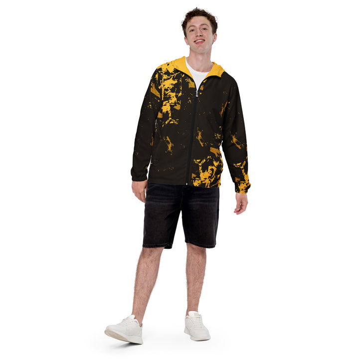 Men’s Windbreaker - Black-Yellow Desire