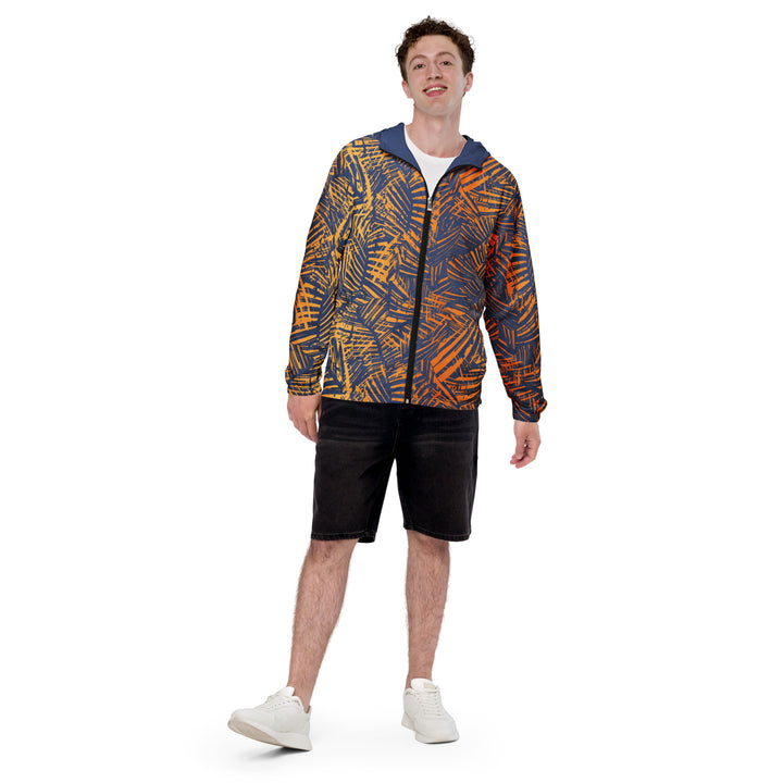 Men’s Windbreaker - Blue-Orange Leaves