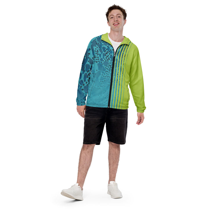 Men’s Windbreaker - Turquoise-Green Cell