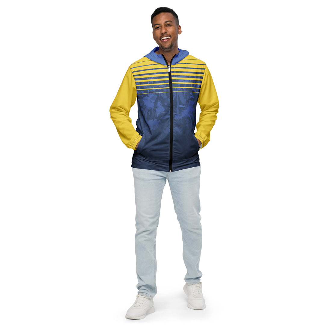 Men’s Windbreaker - Blue-Yellow Deep