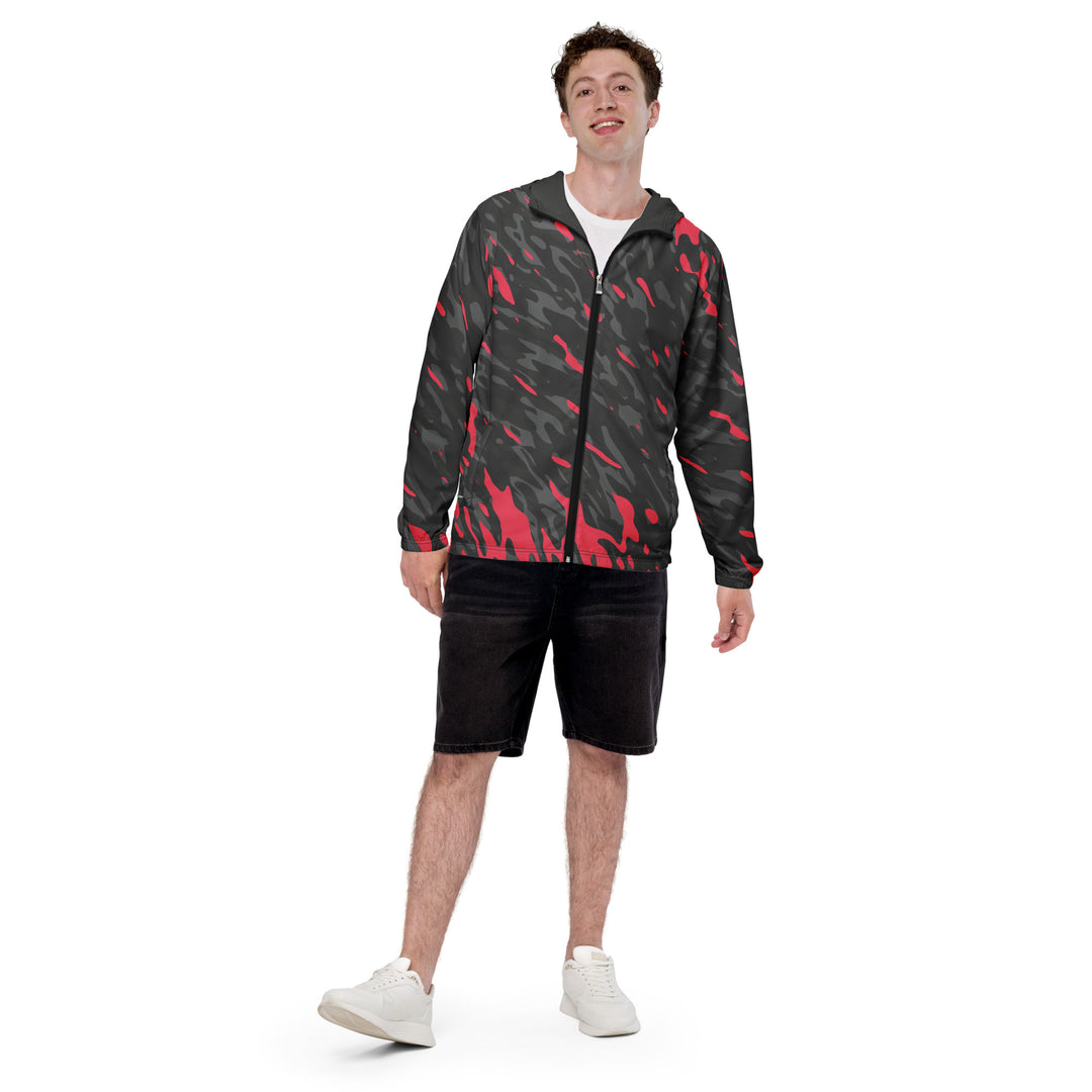 Men’s Windbreaker - Grey-Pink Clay