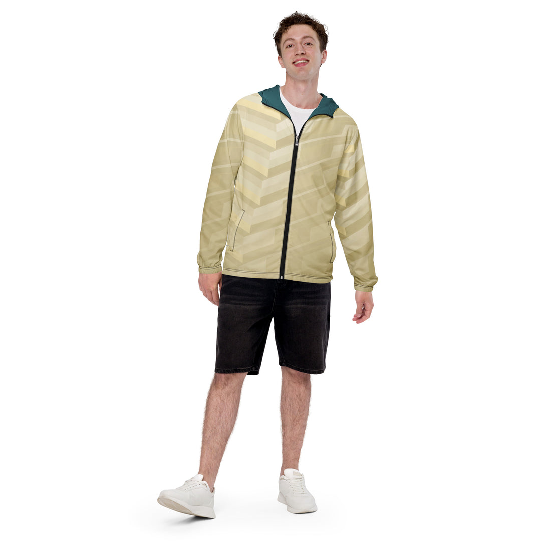 Men’s Windbreaker - Beige-Green Splint