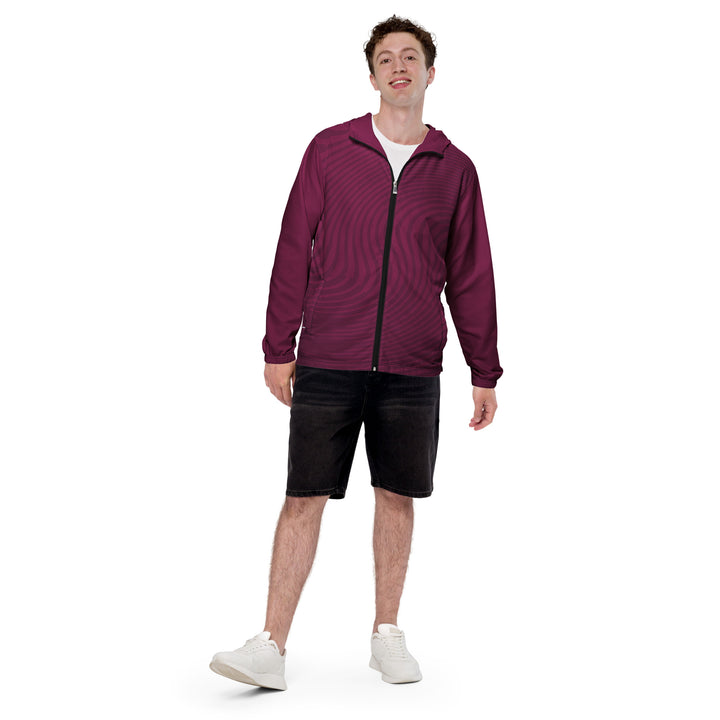 Men’s Windbreaker - Red Curve