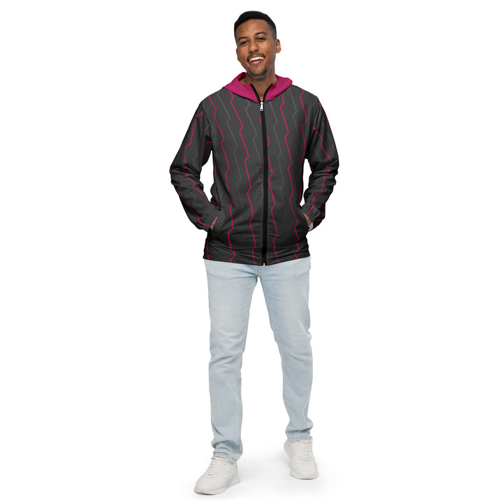 Men’s Windbreaker - Grey-Pink Shake