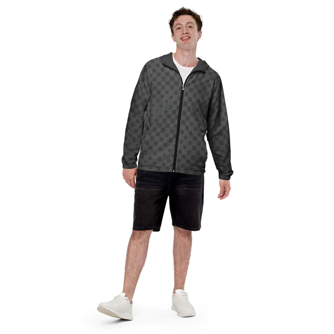 Men’s Windbreaker - Grey Checker