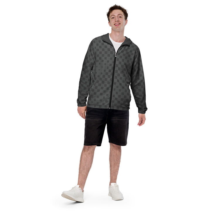 Men’s Windbreaker - Grey Checker