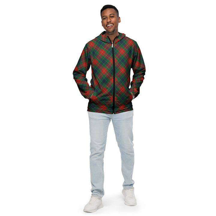 Men’s Windbreaker - Green-Yellow Tartan