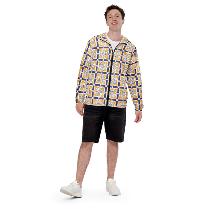 Men’s Windbreaker - Yellow-Purple Tiles