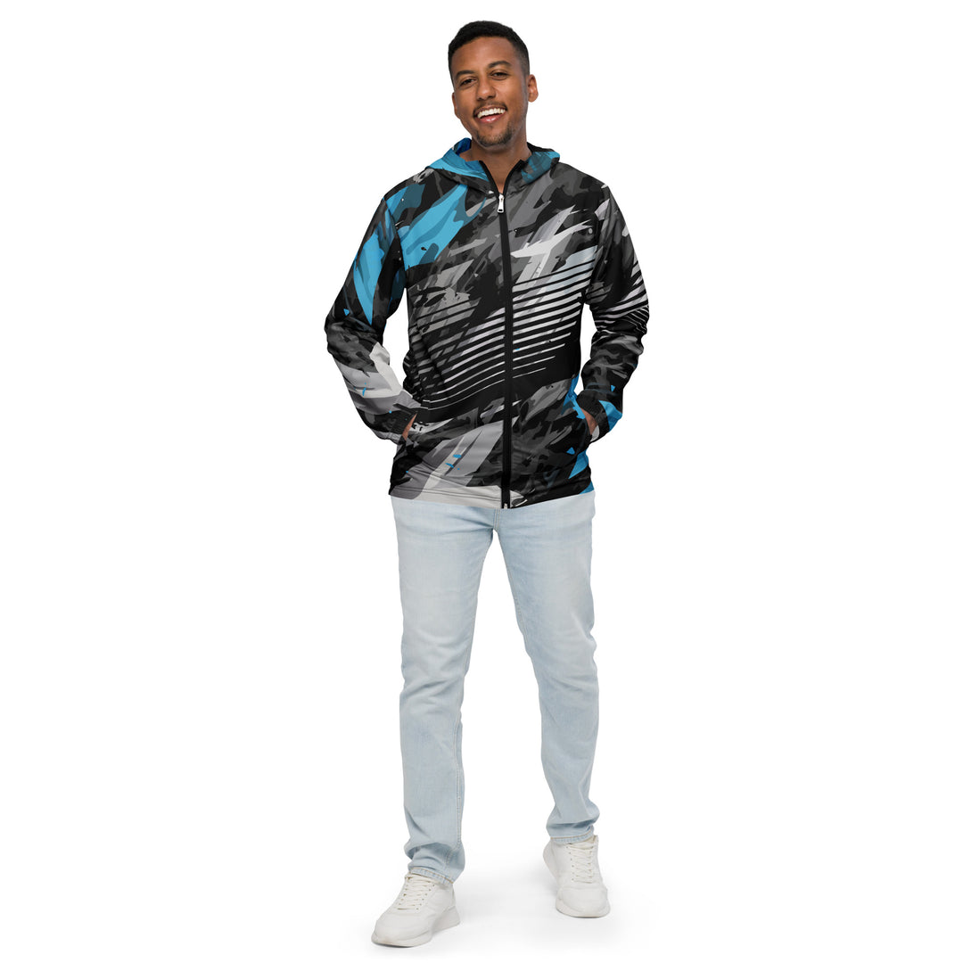 Men’s Windbreaker - Black-Blue Daze