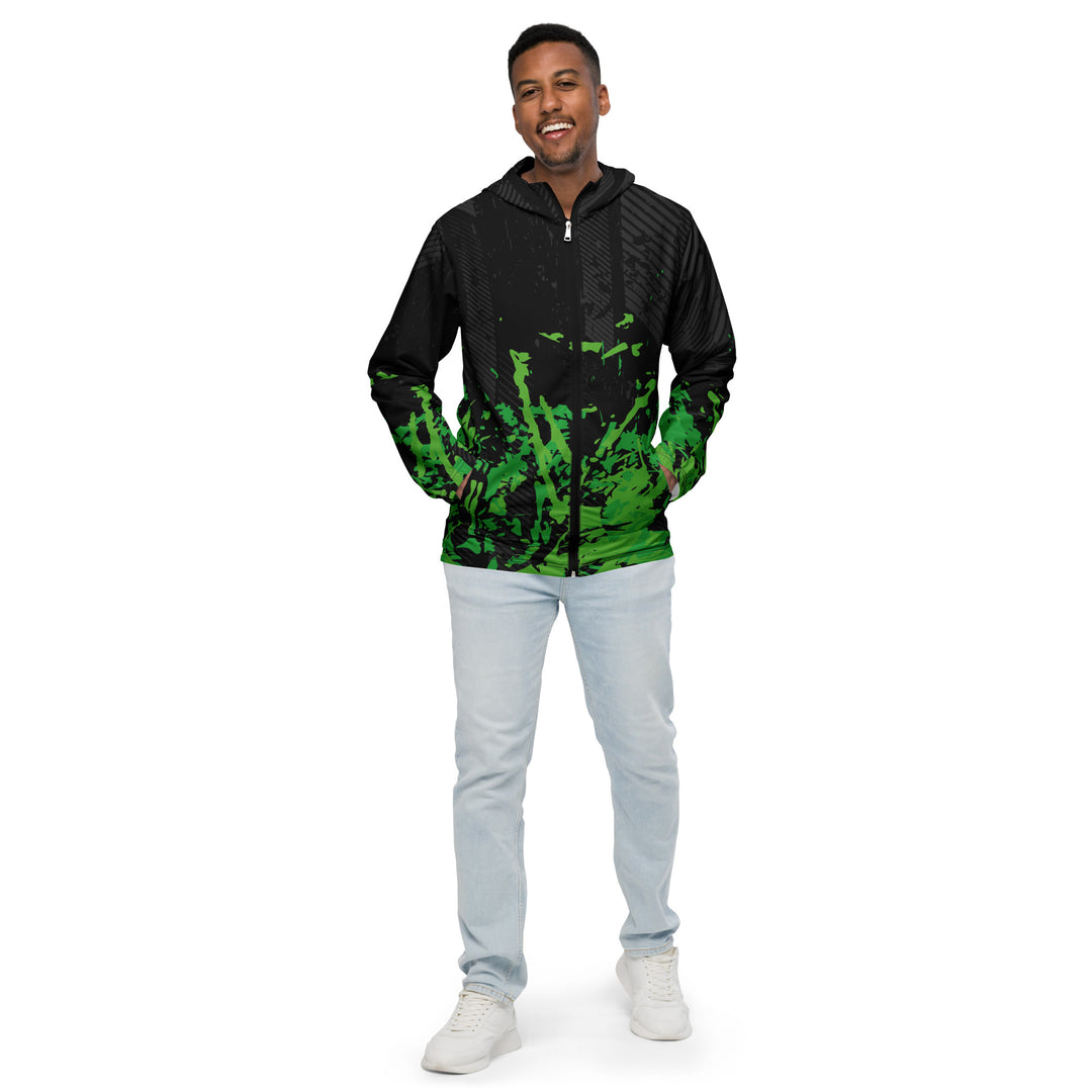 Men’s Windbreaker - Black-Green Flood