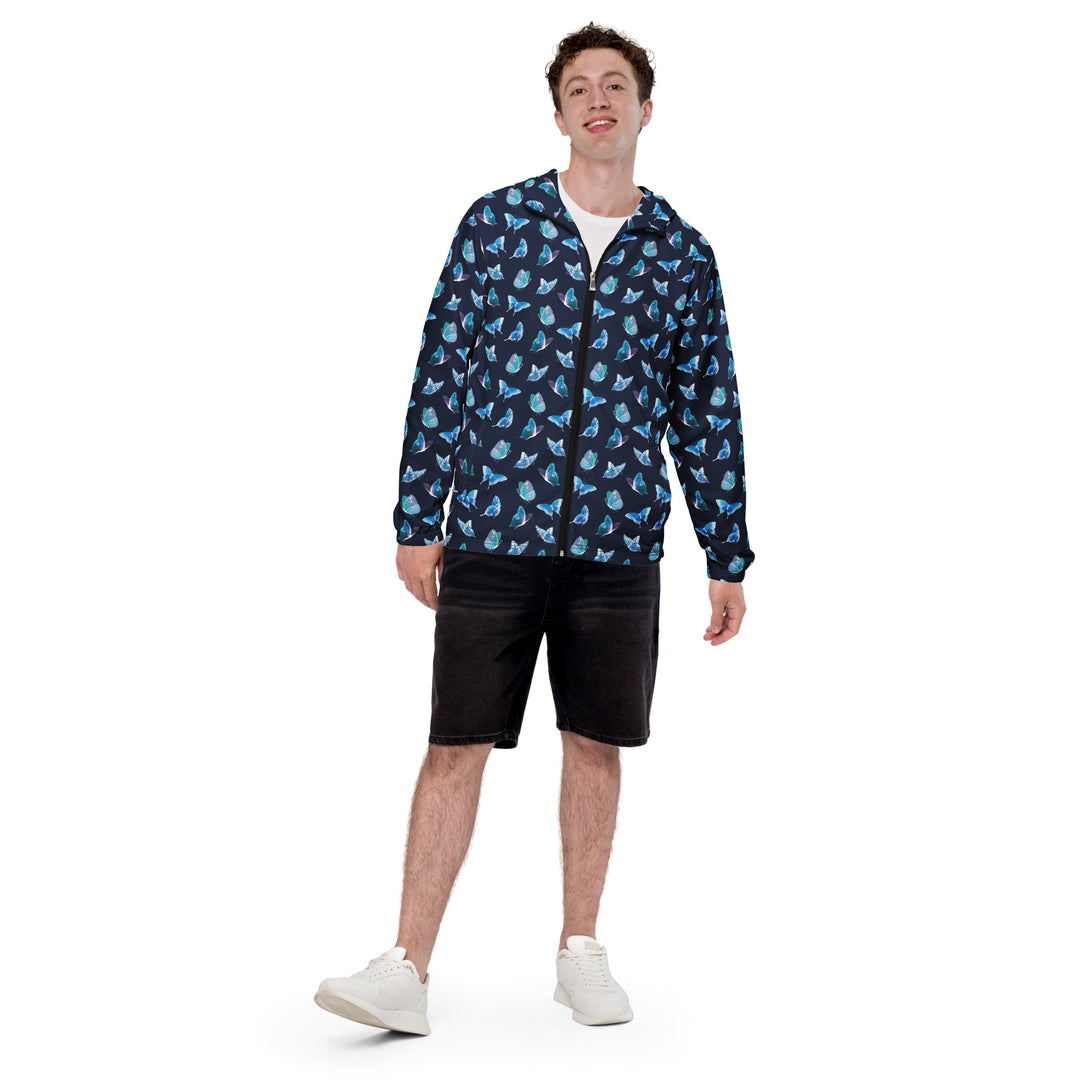 Men’s Windbreaker - Blue Butterfly