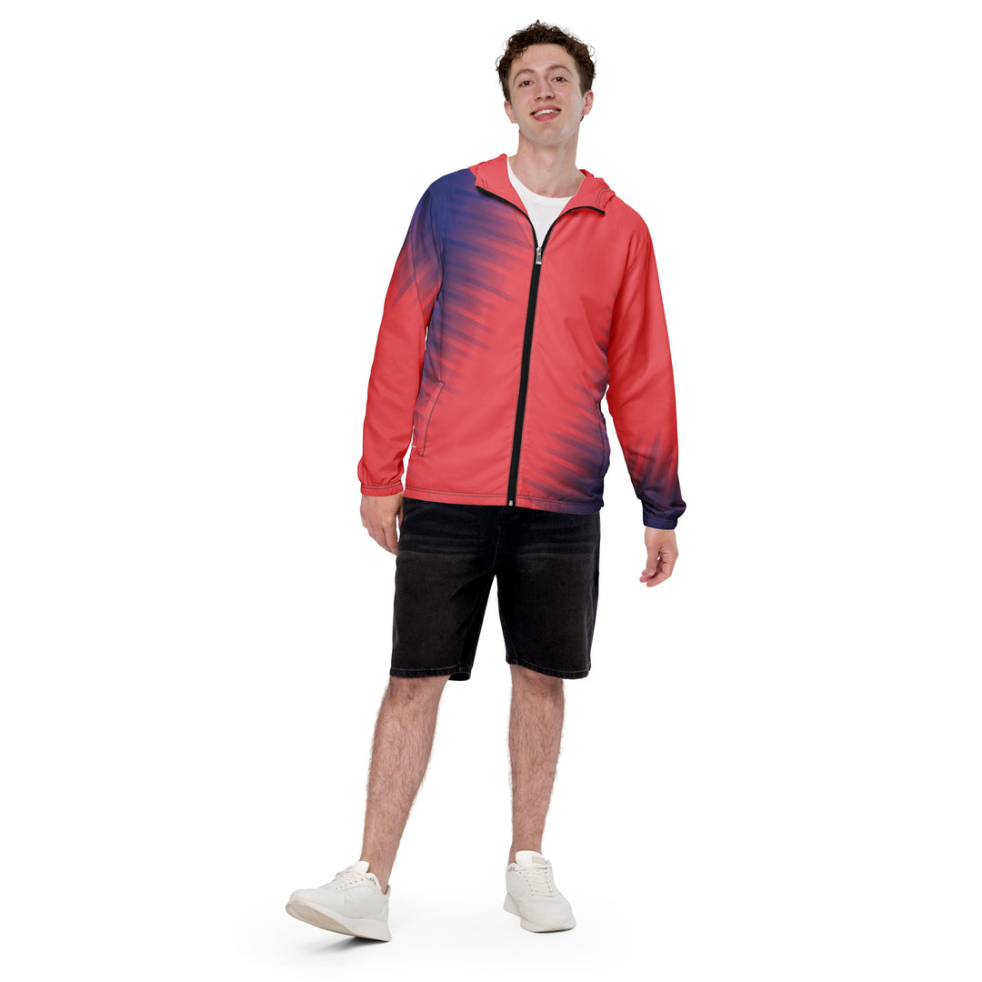 Men’s Windbreaker - Red-Blue Shine