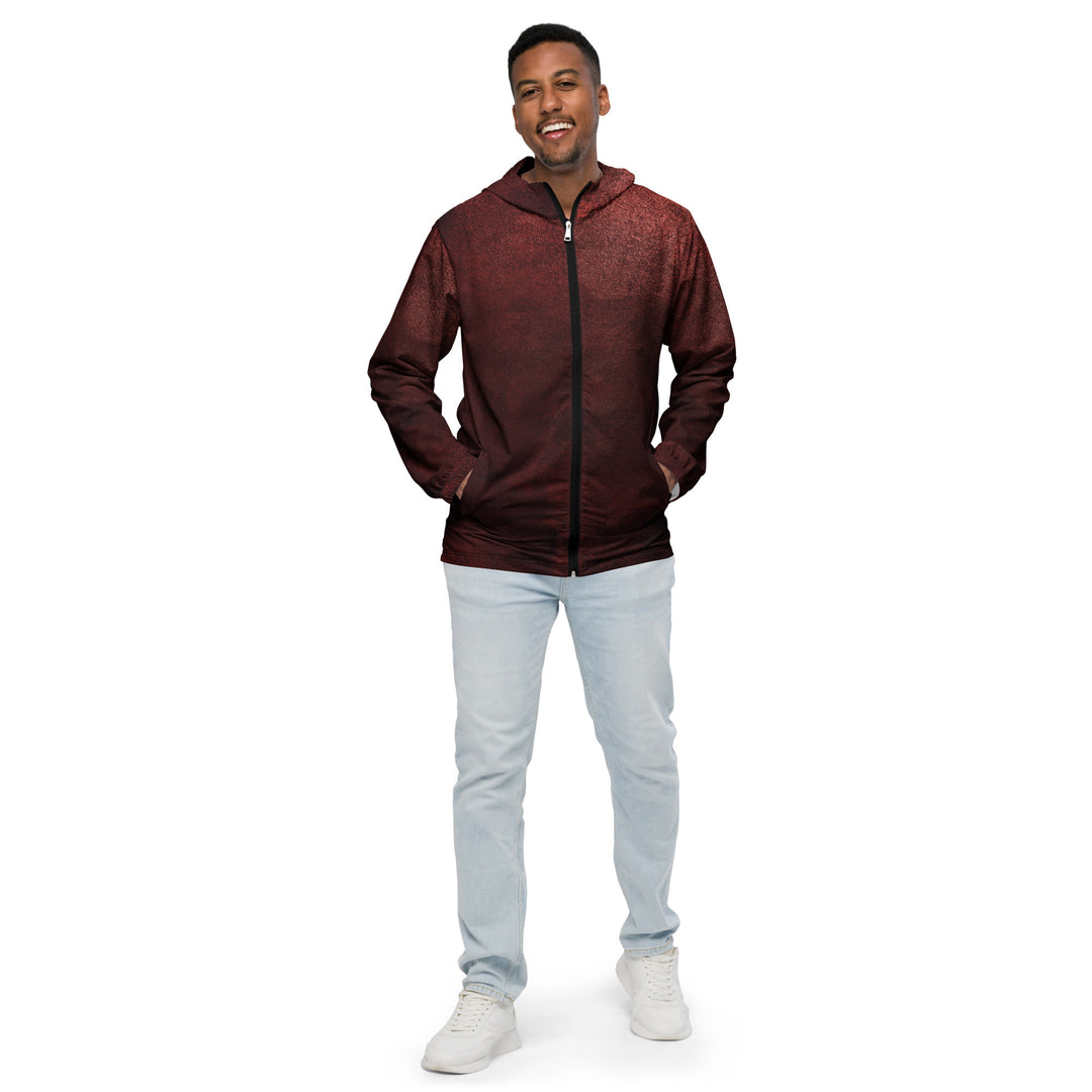 Men’s Windbreaker - Red Rough