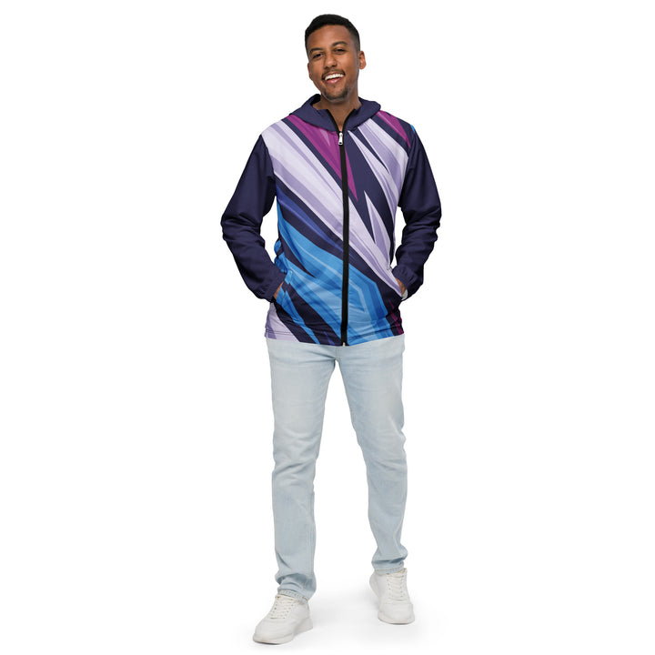 Men’s Windbreaker - Purple-White Graffiti