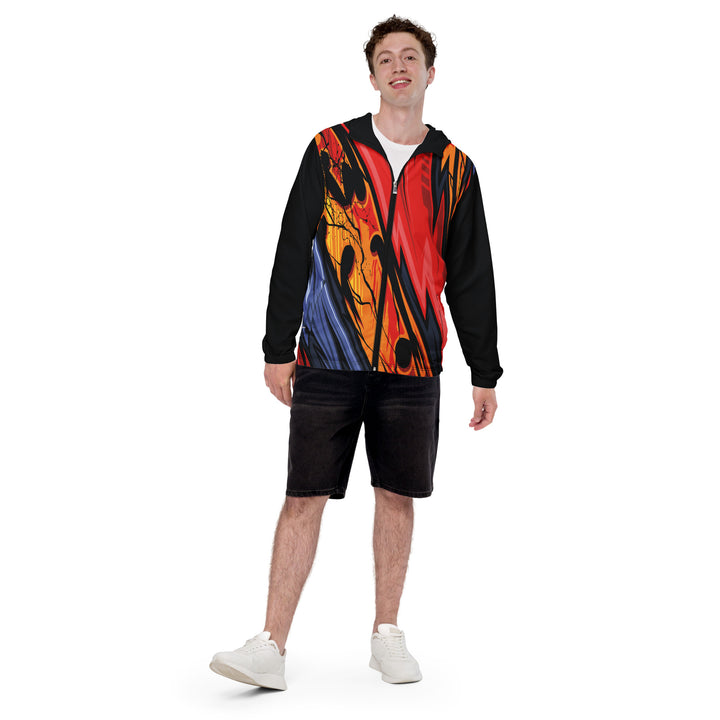 Men’s Windbreaker - Black-Red Blade