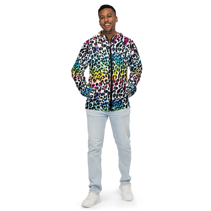 Men’s Windbreaker - Rainbow Leopard