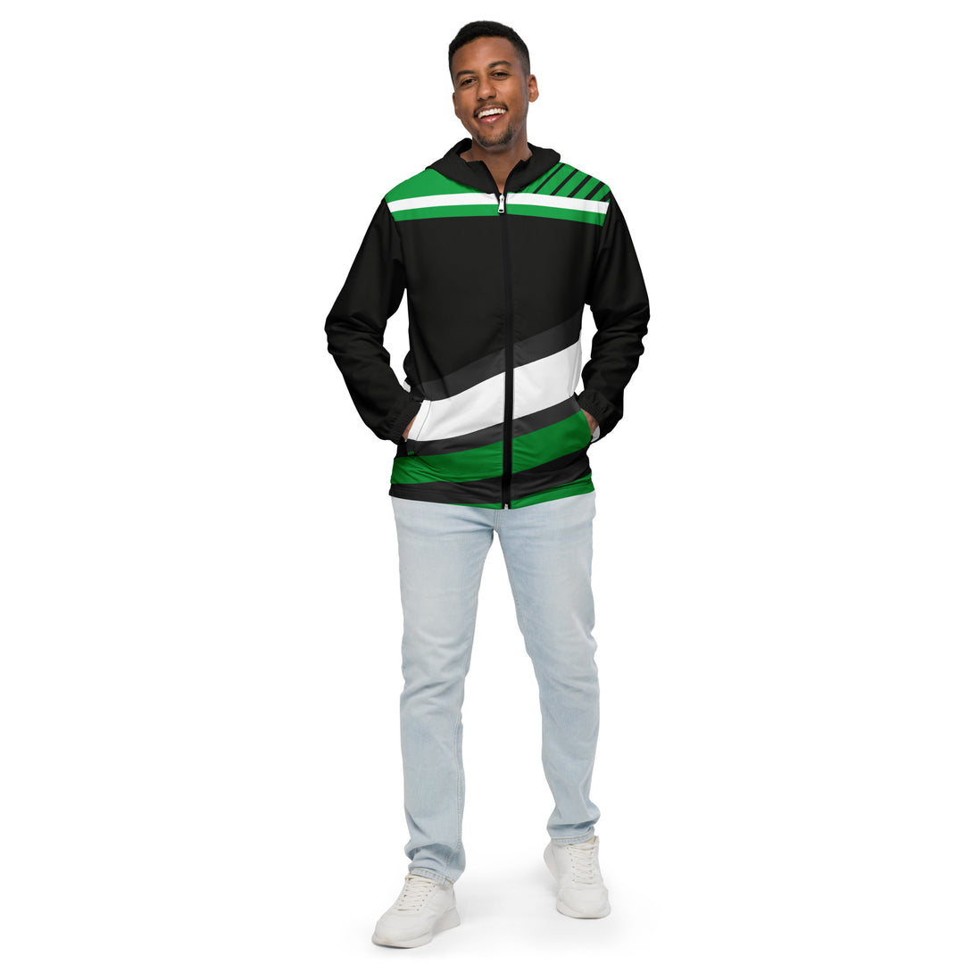 Men’s Windbreaker - Black-Green Blind