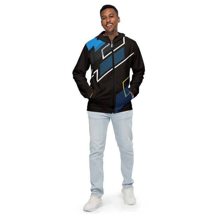 Men’s Windbreaker - Black-Blue Format