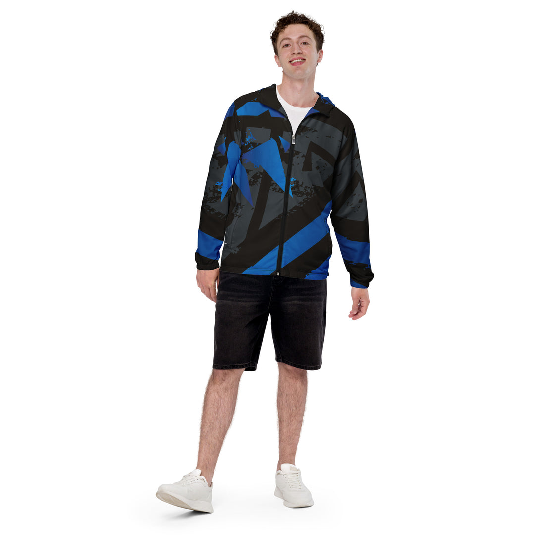 Men’s Windbreaker - Black-Blue Gradient