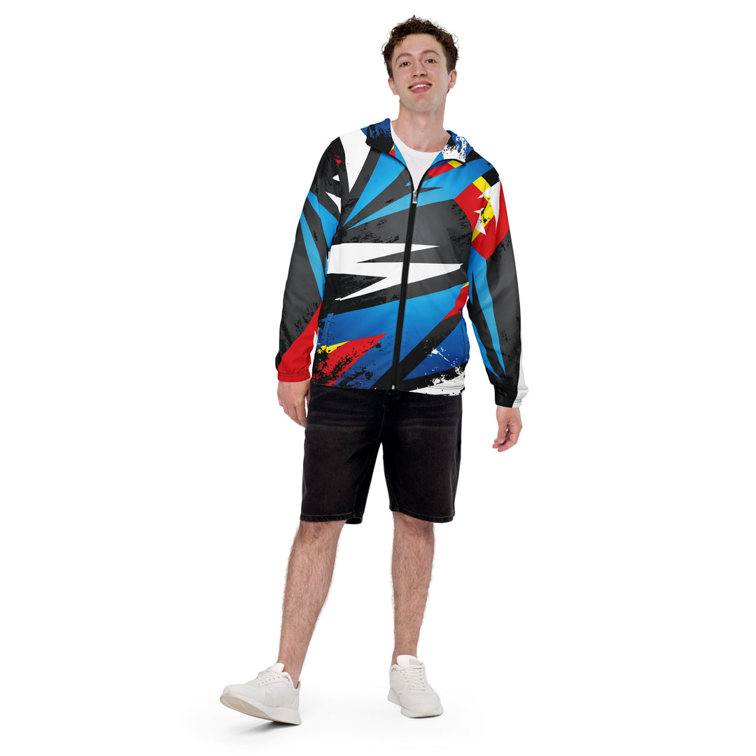 Men’s Windbreaker - Black-Blue Glare