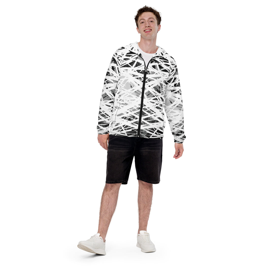 Men’s Windbreaker - White-Grey Fury