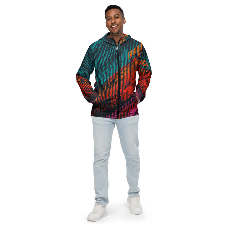 Men’s Windbreaker - Blue-Red Aspect