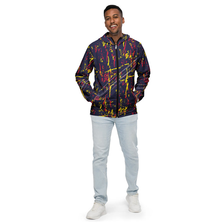 Men’s Windbreaker - Purple-Yellow Energy