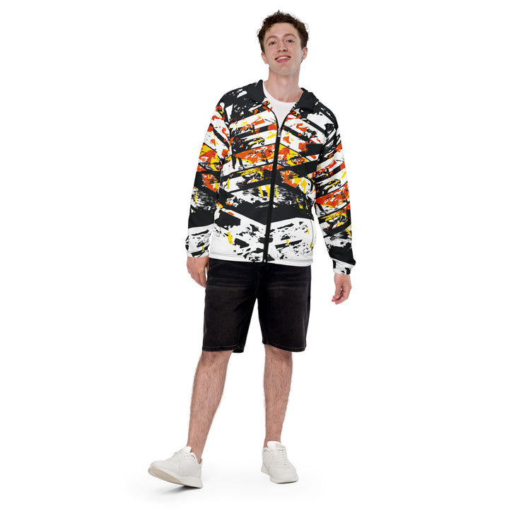 Men’s Windbreaker - White-Black Dark