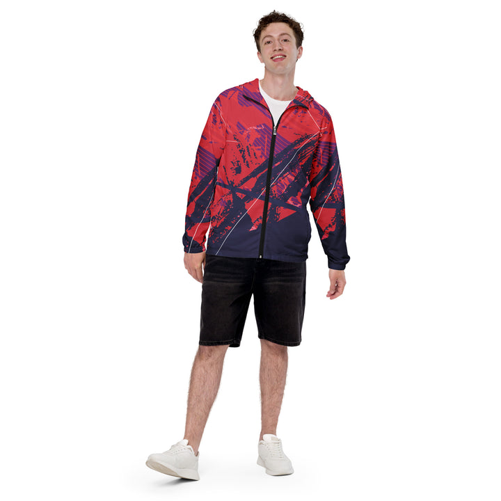 Men’s Windbreaker - Purple-Red Shield