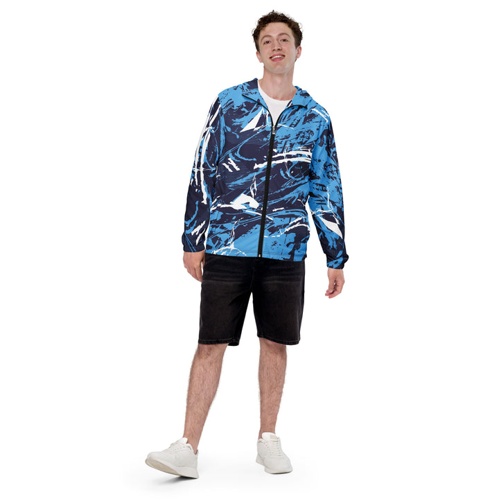 Men’s Windbreaker - Blue-White Out