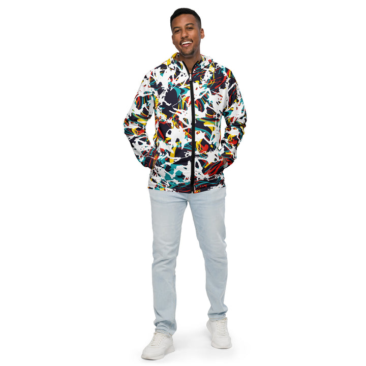 Men’s Windbreaker - White-Black Glue