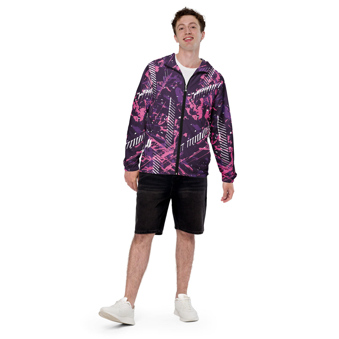 Men’s Windbreaker - Purple-White Limit