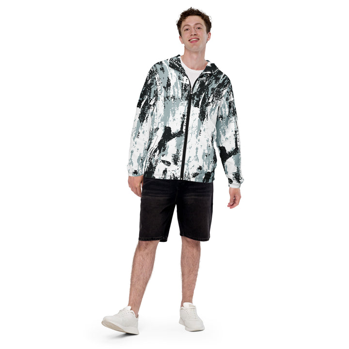 Men’s Windbreaker - White-Black Splinter