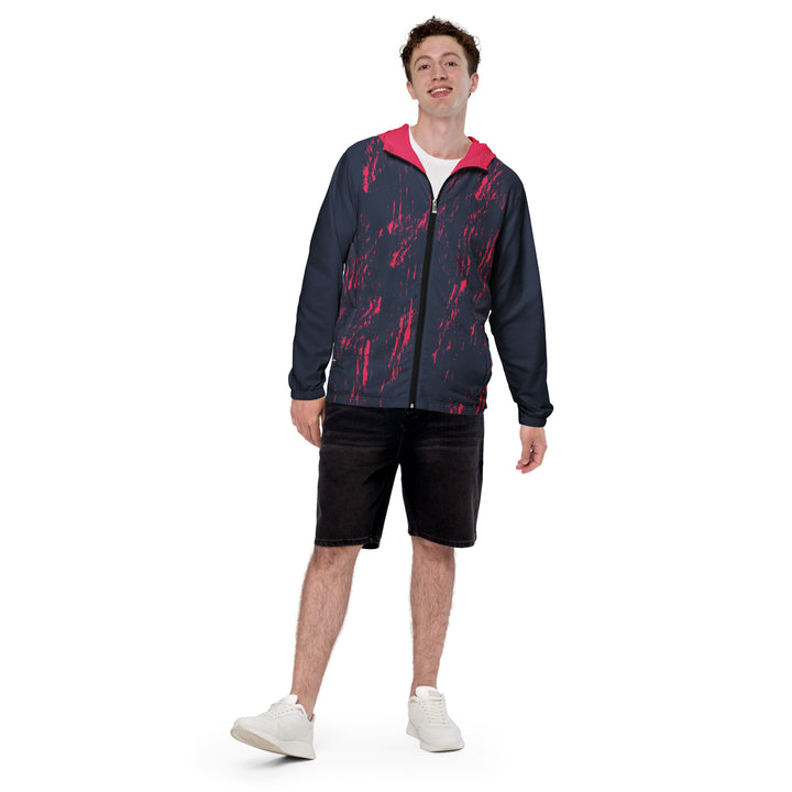 Men’s Windbreaker - Blue-Pink Ash